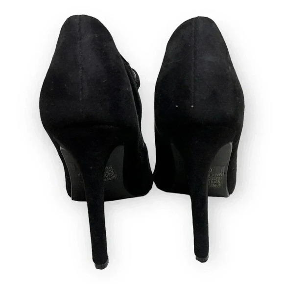 Jg Womens Black Faux Suede Pointed Toe Buckle Pumps Heels Sz 5.5 Classic Sexy - Picture 4 of 10